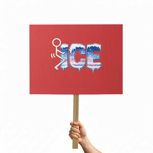Fck Ice Protest Sign Sarcastic Immigration Protest TS10 Horizontal 18" × 24" Red Print Your Wear