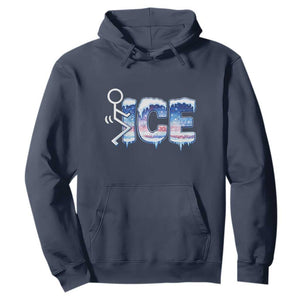 Fck Ice Hoodie Sarcastic Immigration Protest TS10 Navy Print Your Wear