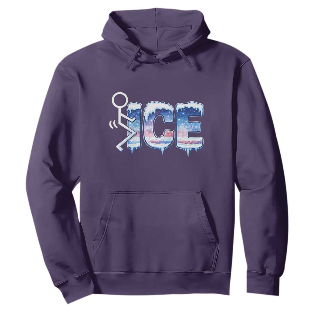 Fck Ice Hoodie Sarcastic Immigration Protest TS10 Purple Print Your Wear