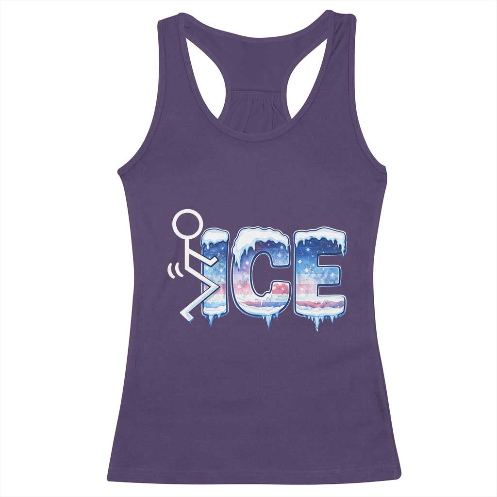 Fck Ice Racerback Tank Top Sarcastic Immigration Protest TS10 Purple Print Your Wear