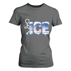 Fck Ice T Shirt For Women Sarcastic Immigration Protest TS10 Dark Heather Print Your Wear