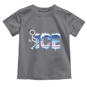 Fck Ice Toddler T Shirt Sarcastic Immigration Protest TS10 Charcoal Print Your Wear