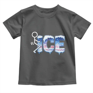 Fck Ice Toddler T Shirt Sarcastic Immigration Protest TS10 Dark Heather Print Your Wear