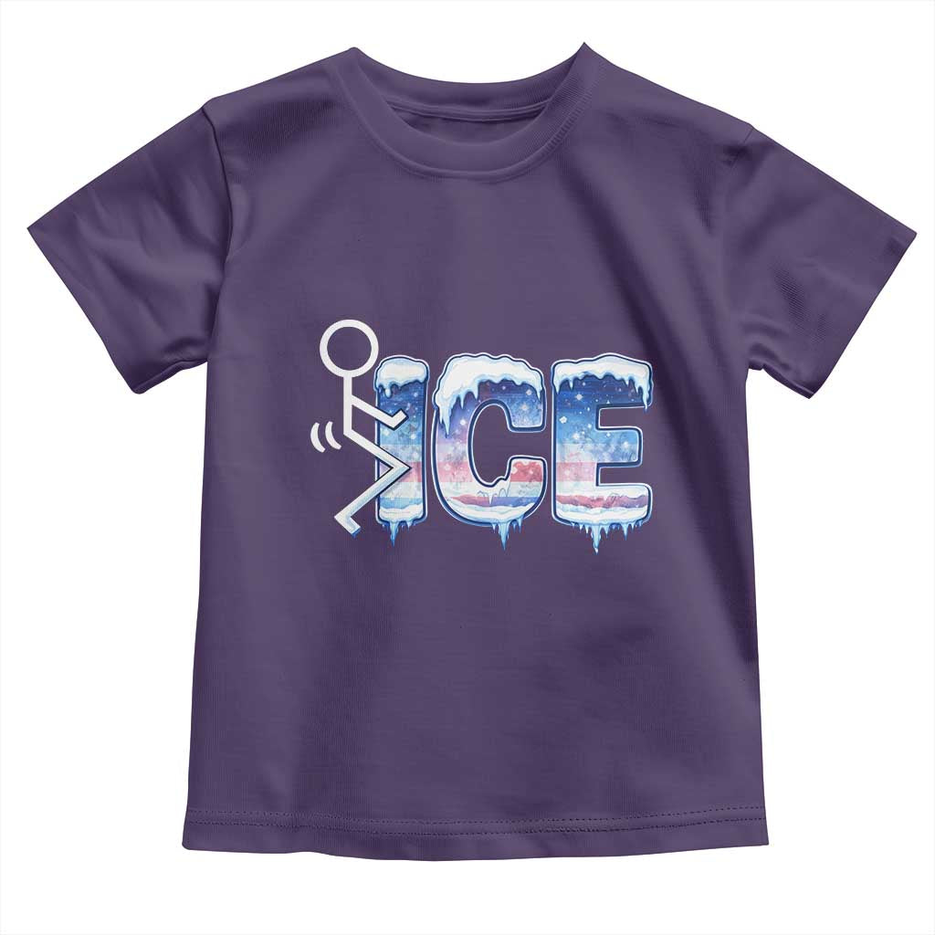 Fck Ice Toddler T Shirt Sarcastic Immigration Protest TS10 Purple Print Your Wear