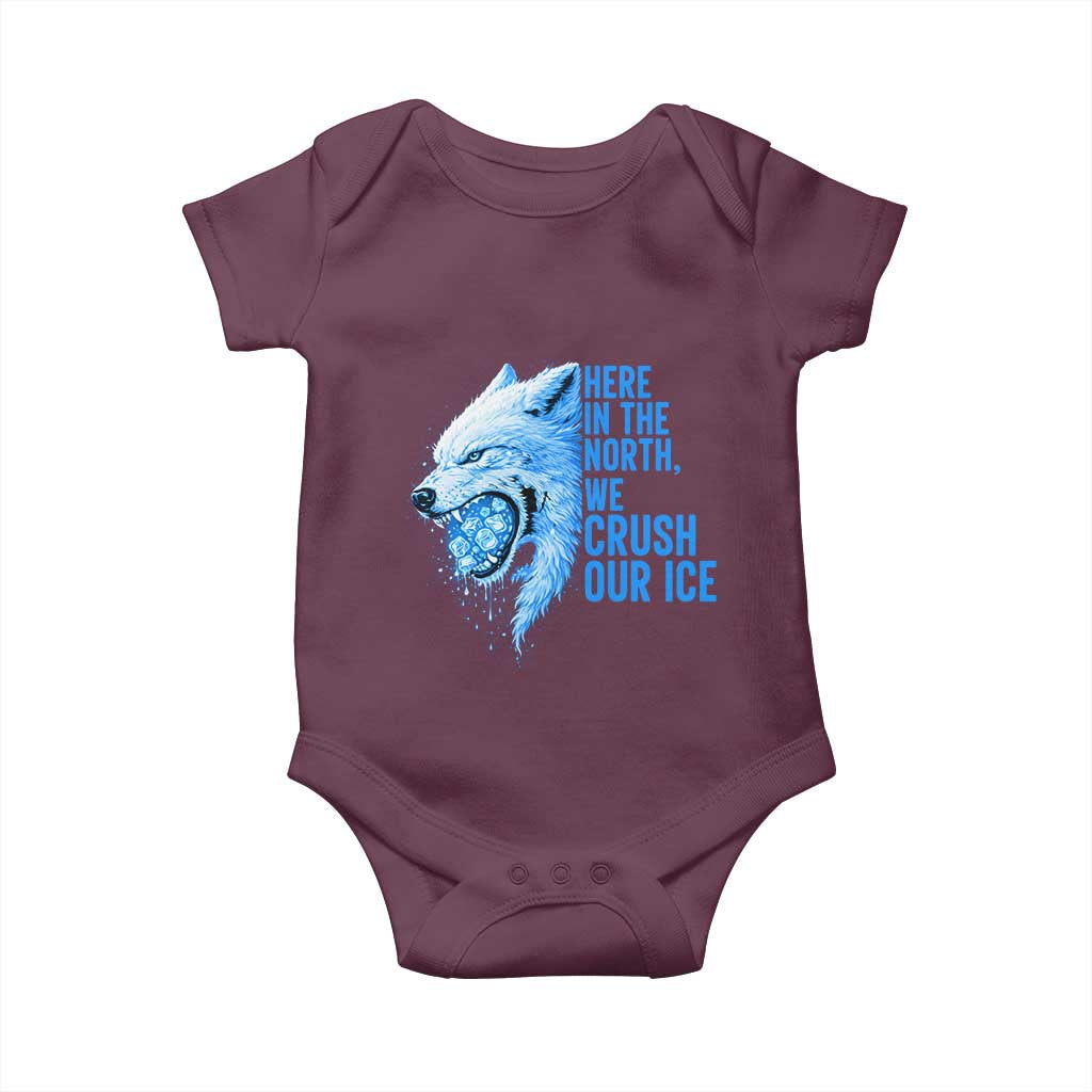Crush Ice Baby Onesie Wolf Human Rights Protest TS10 Maroon Print Your Wear