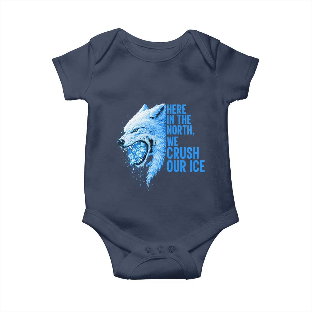 Crush Ice Baby Onesie Wolf Human Rights Protest TS10 Navy Print Your Wear