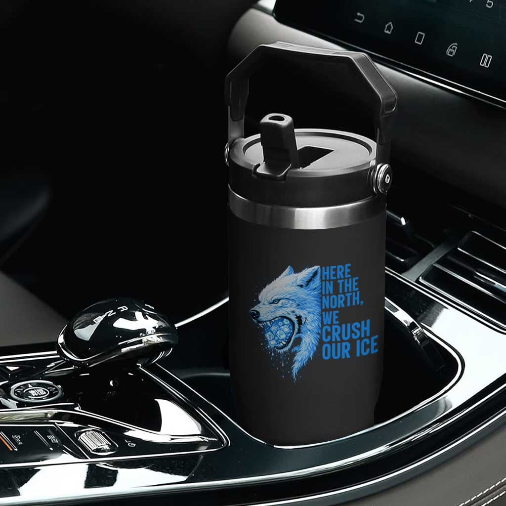 Crush Ice Flip Straw Tumbler Wolf Human Rights Protest TS10 Print Your Wear