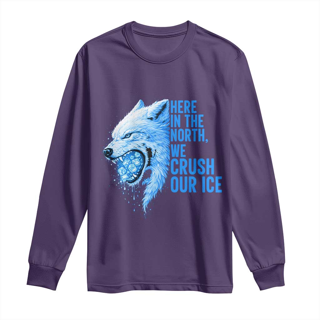Crush Ice Long Sleeve Shirt Wolf Human Rights Protest TS10 Purple Print Your Wear