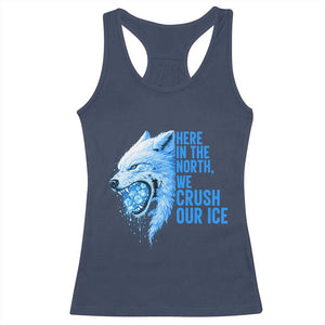 Crush Ice Racerback Tank Top Wolf Human Rights Protest TS10 Navy Print Your Wear