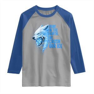 Crush Ice Raglan Shirt Wolf Human Rights Protest TS10 Sport Gray Royal Print Your Wear