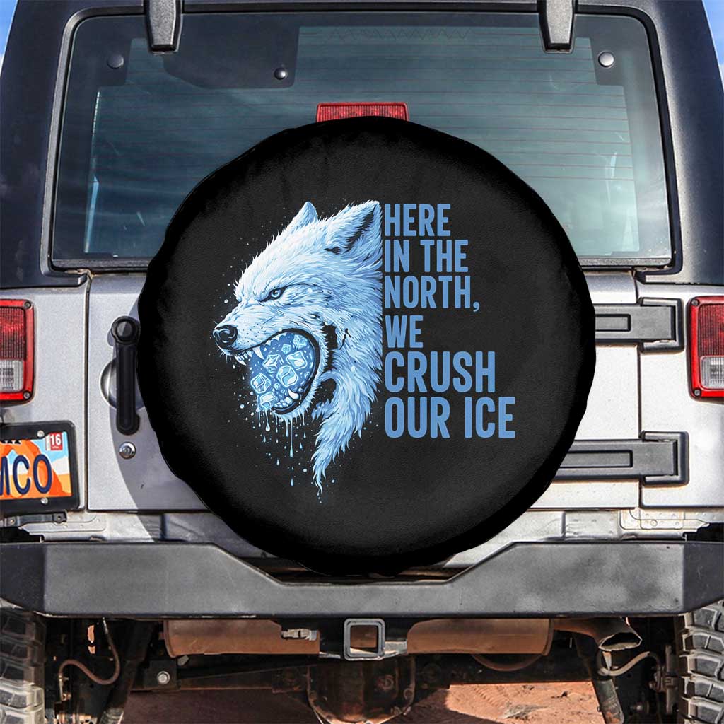 Crush Ice Spare Tire Cover Wolf Human Rights Protest TS10 No hole Black Print Your Wear