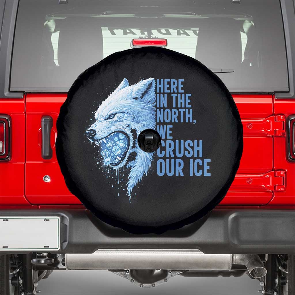 Crush Ice Spare Tire Cover Wolf Human Rights Protest TS10 Black Print Your Wear