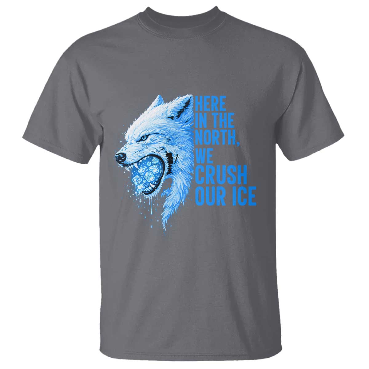 Crush Ice T Shirt Wolf Human Rights Protest TS10 Charcoal Print Your Wear