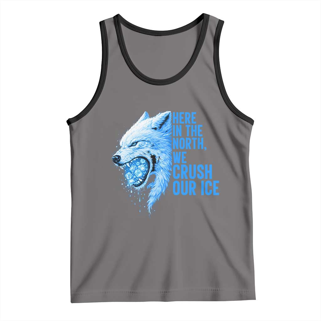 Crush Ice Tank Top Wolf Human Rights Protest TS10 Deep Heather Black Print Your Wear
