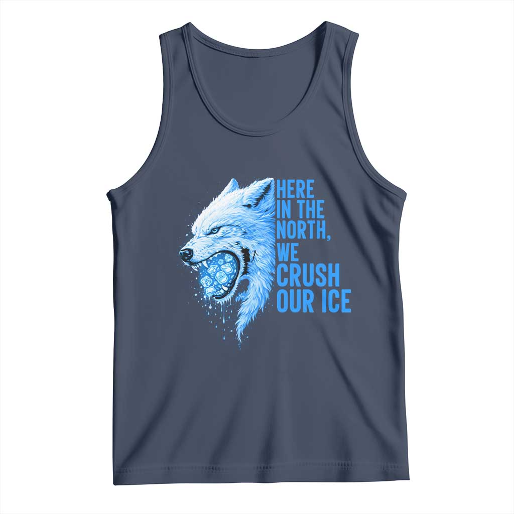 Crush Ice Tank Top Wolf Human Rights Protest TS10 Navy Print Your Wear