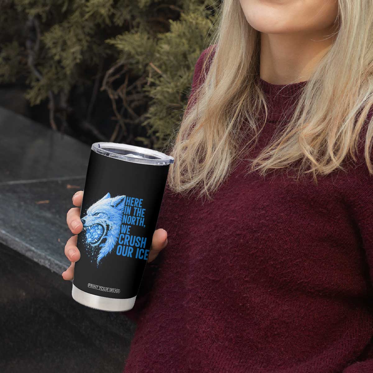 Crush Ice Tumbler Cup Wolf Human Rights Protest TS10 Print Your Wear