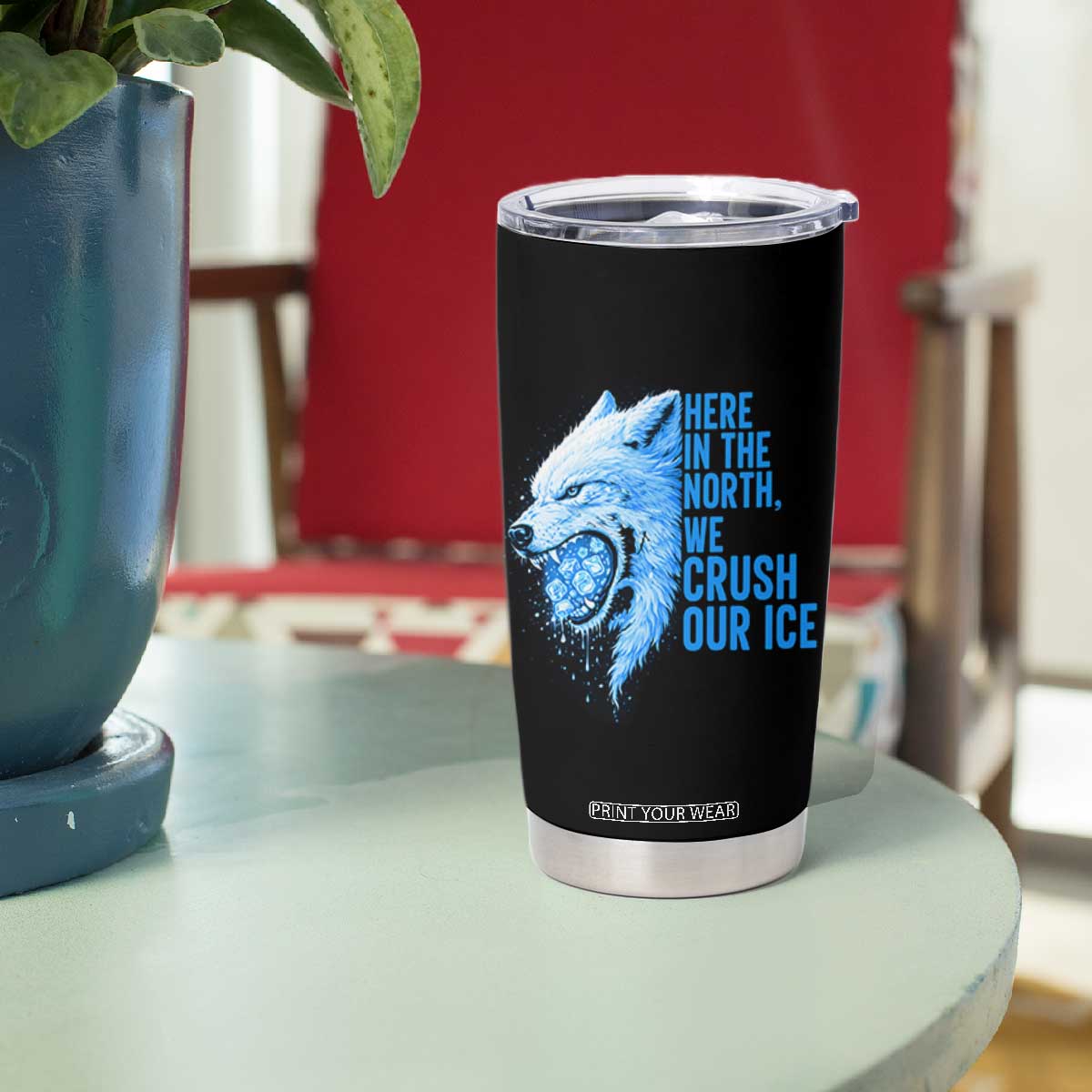 Crush Ice Tumbler Cup Wolf Human Rights Protest TS10 Print Your Wear
