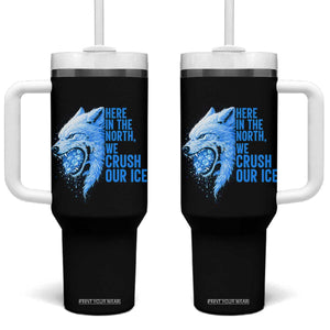 Crush Ice Tumbler With Handle Wolf Human Rights Protest TS10 One Size: 40 oz Black Print Your Wear