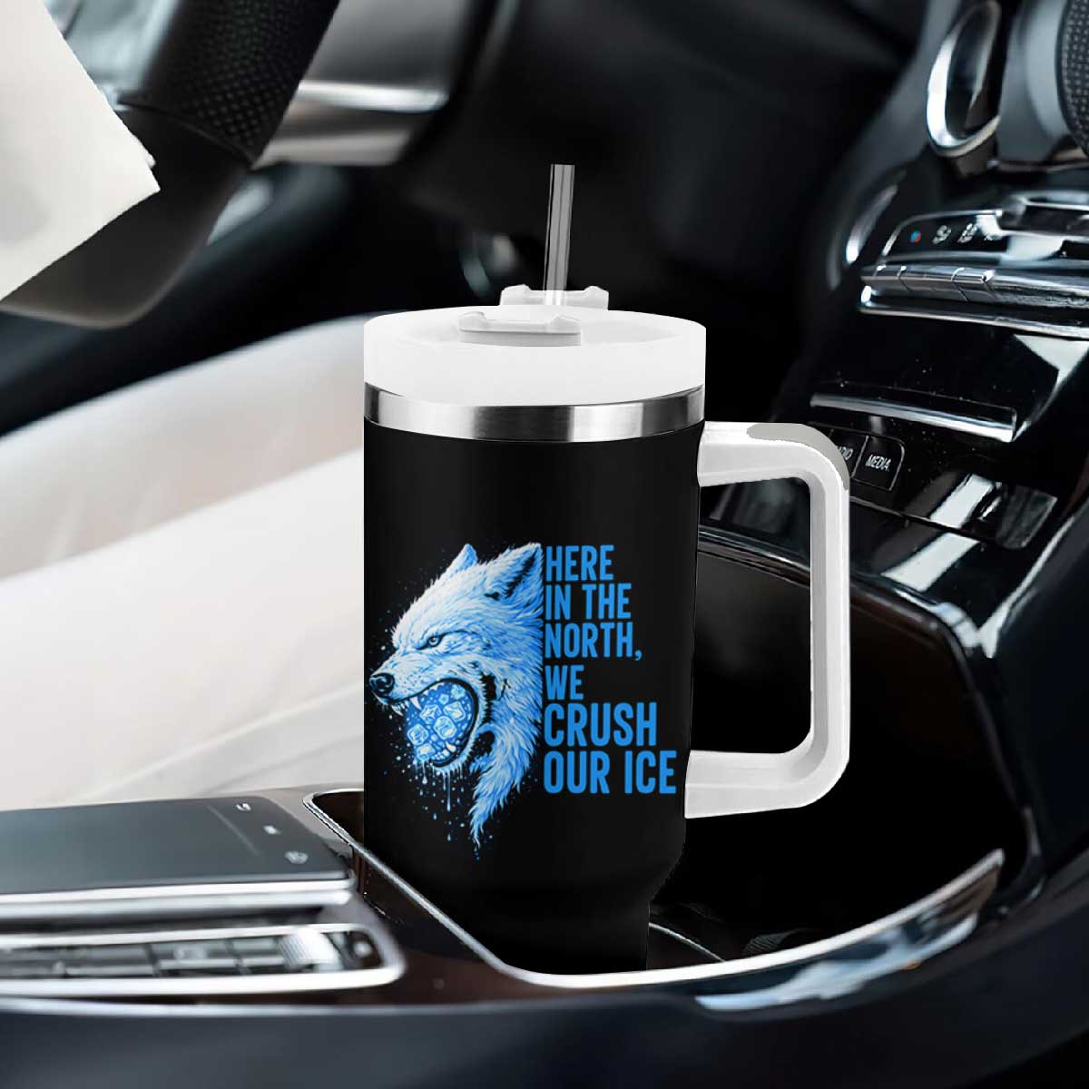 Crush Ice Tumbler With Handle Wolf Human Rights Protest TS10 Print Your Wear