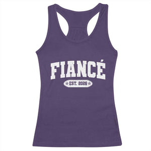 Fiance Est 2026 Racerback Tank Top Future Mr. and Mrs. Boyfriend Engagement Gift TS10 Purple Print Your Wear