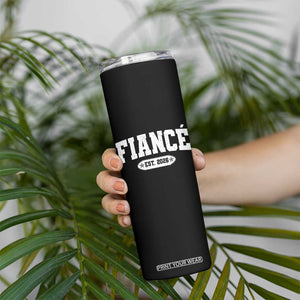 Fiance Est 2026 Skinny Tumbler Future Mr. and Mrs. Boyfriend Engagement Gift TS10 Print Your Wear