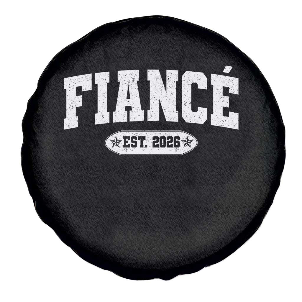 Fiance Est 2026 Spare Tire Cover Future Mr. and Mrs. Boyfriend Engagement Gift TS10 Print Your Wear