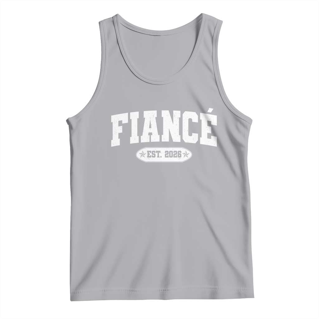 Fiance Est 2026 Tank Top Future Mr. and Mrs. Boyfriend Engagement Gift TS10 Athletic Heather Print Your Wear