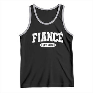Fiance Est 2026 Tank Top Future Mr. and Mrs. Boyfriend Engagement Gift TS10 Black Athletic Heather Print Your Wear