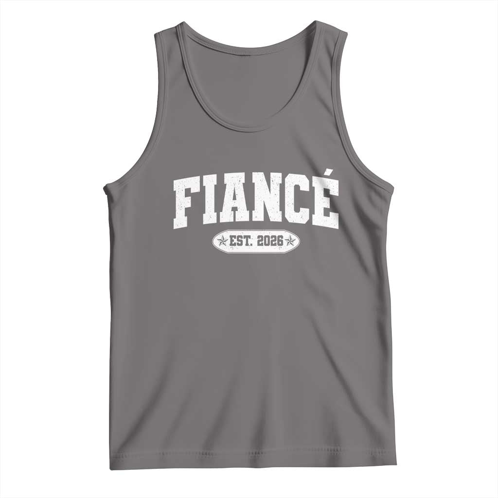 Fiance Est 2026 Tank Top Future Mr. and Mrs. Boyfriend Engagement Gift TS10 Deep Heather Print Your Wear