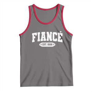 Fiance Est 2026 Tank Top Future Mr. and Mrs. Boyfriend Engagement Gift TS10 Deep Heather Red Print Your Wear