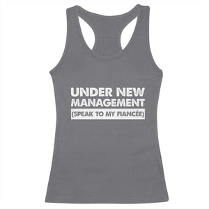 Funny Fiancé Racerback Tank Top Engagement Gift For Fiance Bachelor Party TS10 Charcoal Print Your Wear