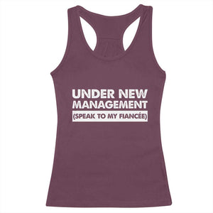 Funny Fiancé Racerback Tank Top Engagement Gift For Fiance Bachelor Party TS10 Maroon Print Your Wear