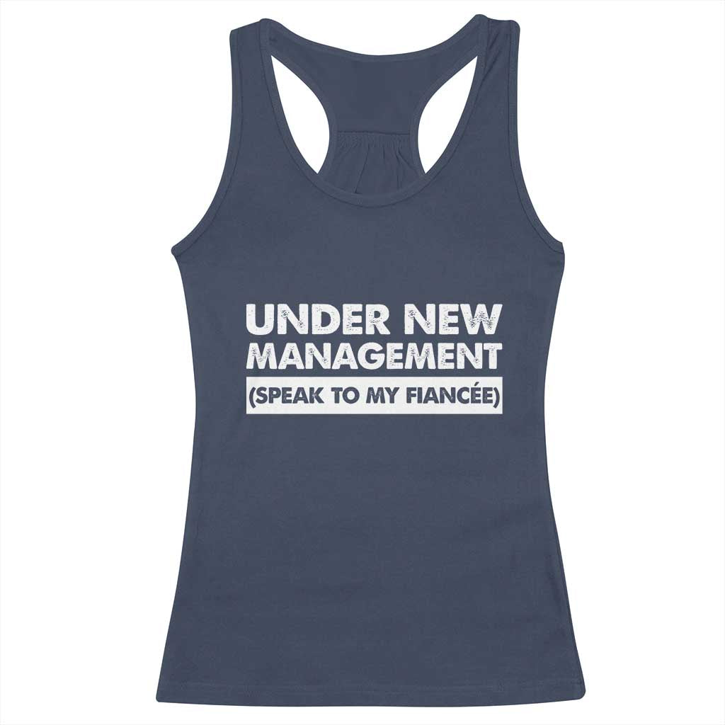 Funny Fiancé Racerback Tank Top Engagement Gift For Fiance Bachelor Party TS10 Navy Print Your Wear