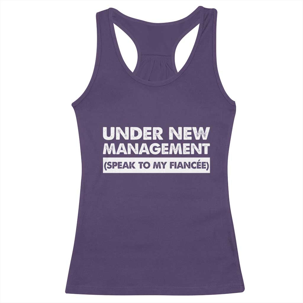 Funny Fiancé Racerback Tank Top Engagement Gift For Fiance Bachelor Party TS10 Purple Print Your Wear