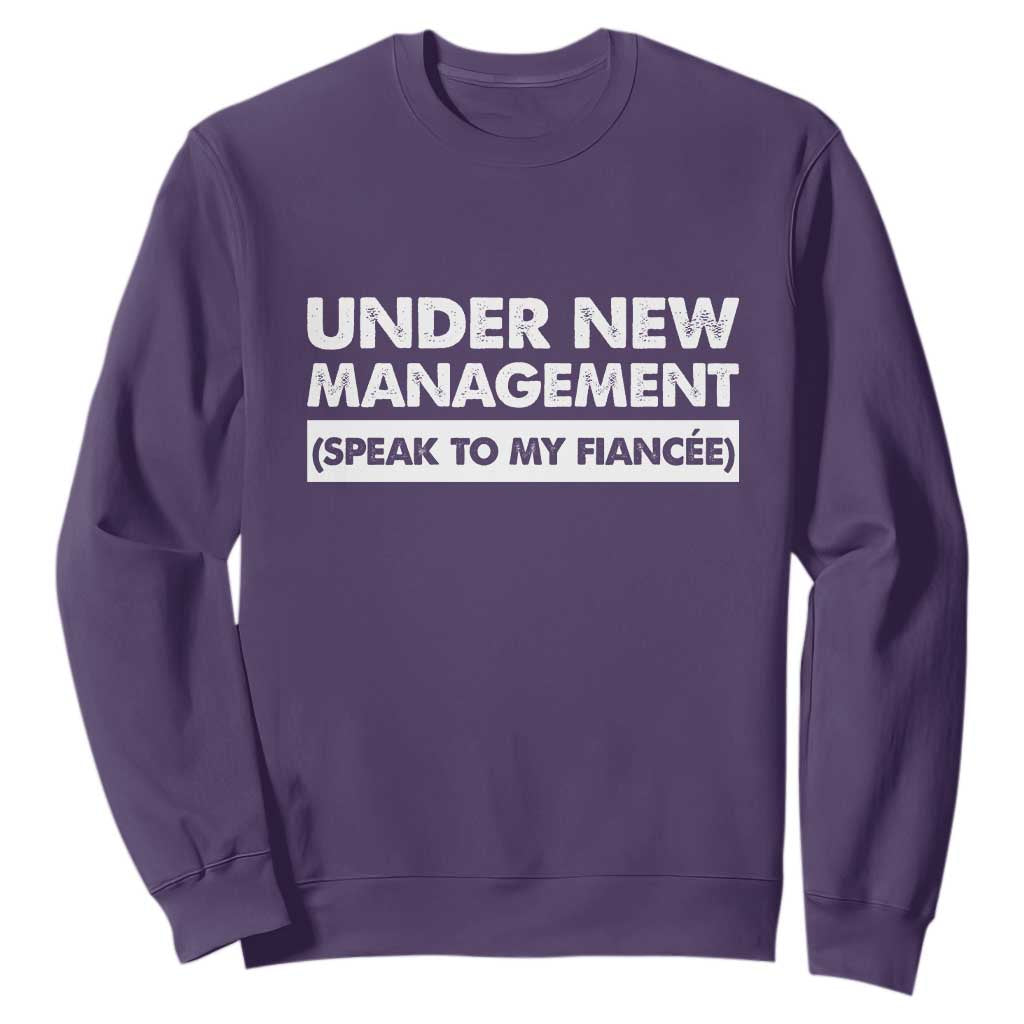 Funny Fiancé Sweatshirt Engagement Gift For Fiance Bachelor Party TS10 Purple Print Your Wear