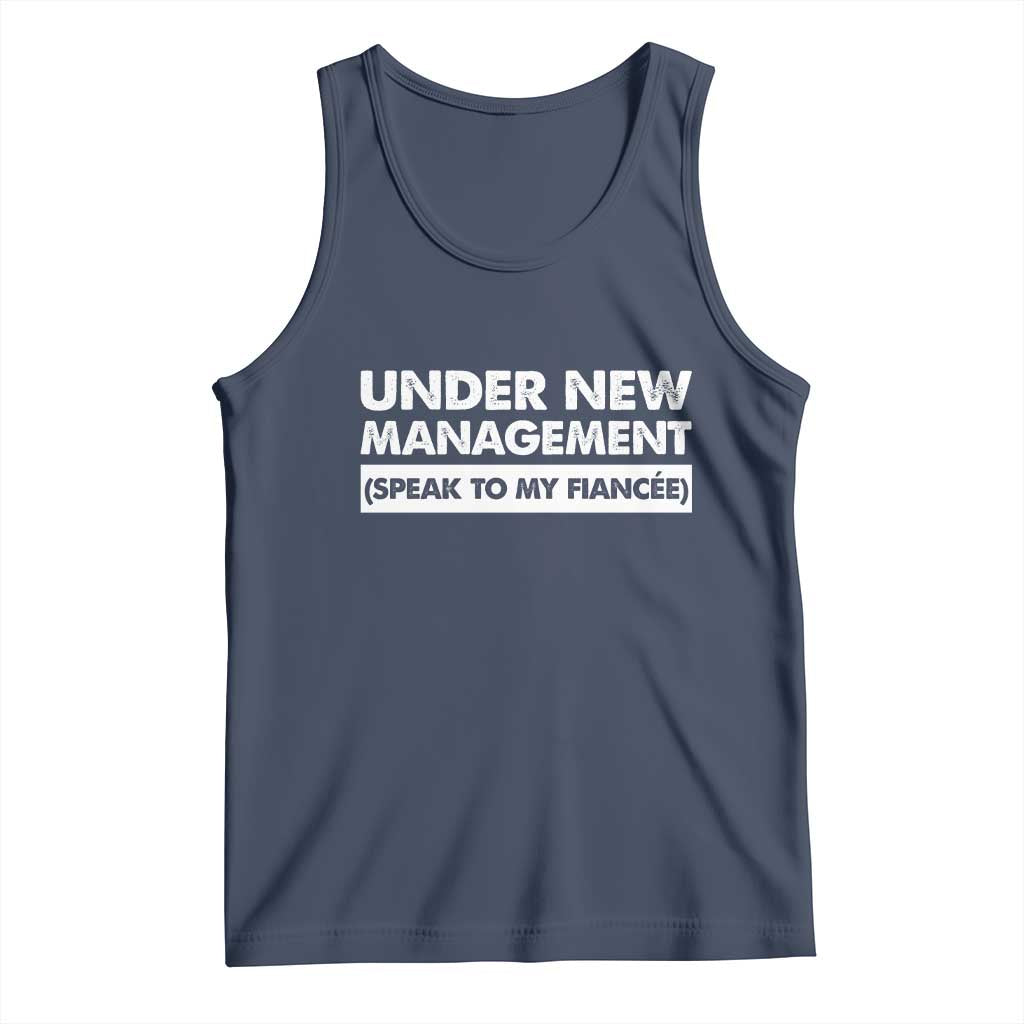 Funny Fiancé Tank Top Engagement Gift For Fiance Bachelor Party TS10 Navy Print Your Wear