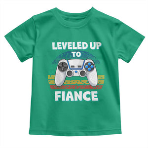 Leveled Up To Fiance Toddler T Shirt Retro Newly Engaged Gifts For Him TS10 Irish Green Print Your Wear