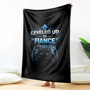 Leveled Up To Fiance Throw Blanket Newly Engaged Gifts For Him Gamer TS10 Print Your Wear