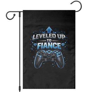 Leveled Up To Fiance Garden Flag Newly Engaged Gifts For Him Gamer TS10 Black Print Your Wear