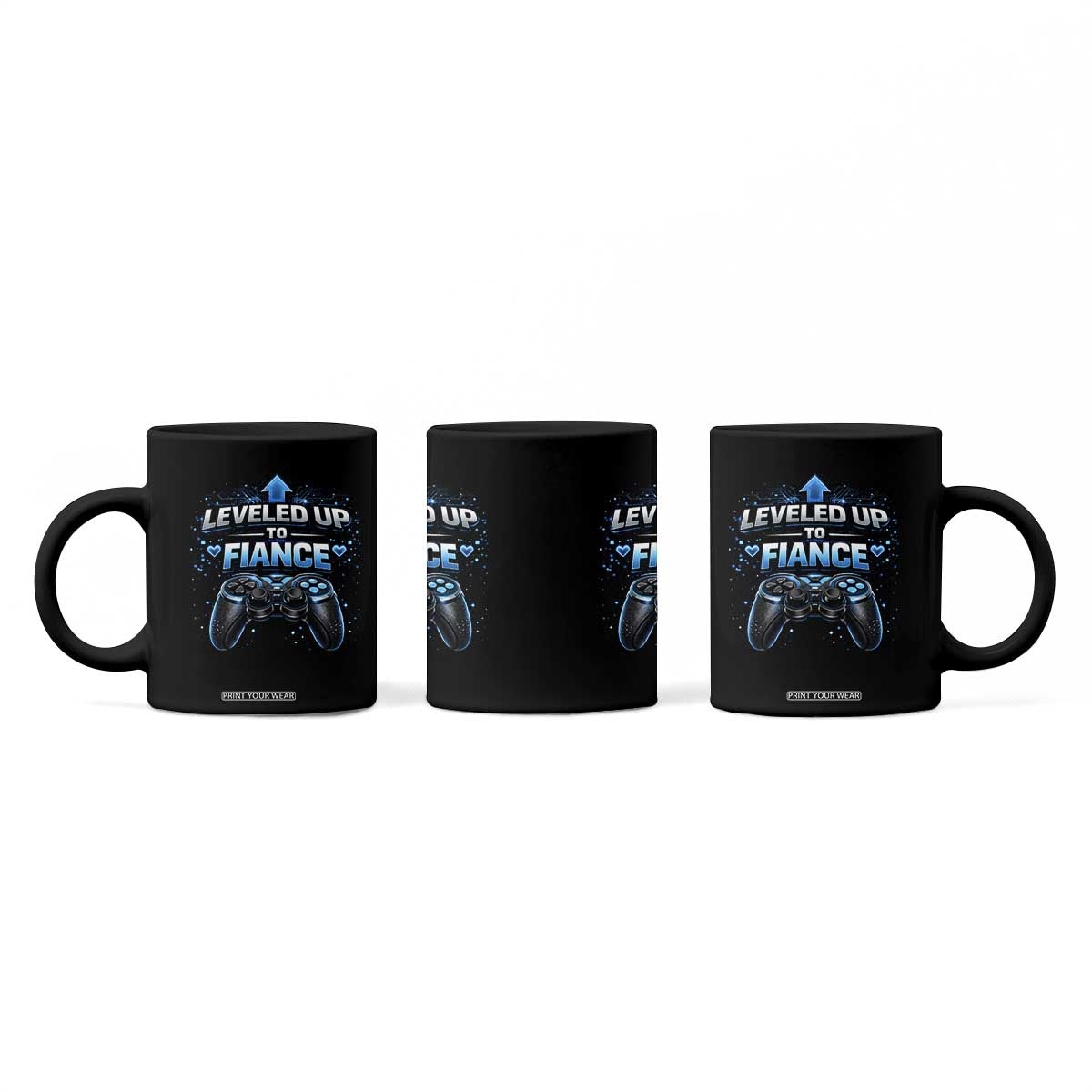 Leveled Up To Fiance Coffee Mug Newly Engaged Gifts For Him Gamer TS10 Print Your Wear