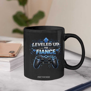 Leveled Up To Fiance Coffee Mug Newly Engaged Gifts For Him Gamer TS10 Print Your Wear