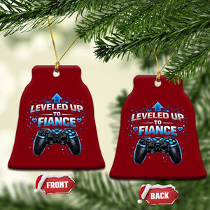 Leveled Up To Fiance Ceramic Ornament Newly Engaged Gifts For Him Gamer TS10 Print Your Wear