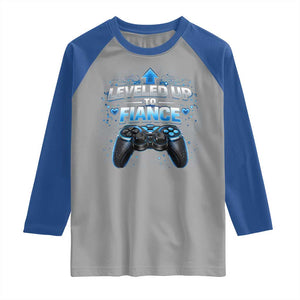 Leveled Up To Fiance Raglan Shirt Newly Engaged Gifts For Him Gamer TS10 Sport Gray Royal Print Your Wear
