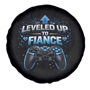 Leveled Up To Fiance Spare Tire Cover Newly Engaged Gifts For Him Gamer TS10 Print Your Wear