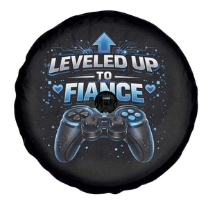 Leveled Up To Fiance Spare Tire Cover Newly Engaged Gifts For Him Gamer TS10 Print Your Wear