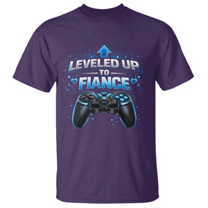 Leveled Up To Fiance T Shirt Newly Engaged Gifts For Him Gamer TS10 Purple Print Your Wear