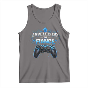 Leveled Up To Fiance Tank Top Newly Engaged Gifts For Him Gamer TS10 Deep Heather Print Your Wear