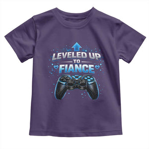 Leveled Up To Fiance Toddler T Shirt Newly Engaged Gifts For Him Gamer TS10 Purple Print Your Wear