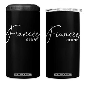 Fiancee Era 4 in 1 Can Cooler Tumbler Engaged Bride Bachelorette Outfits TS10 One Size: 16 oz Black Print Your Wear