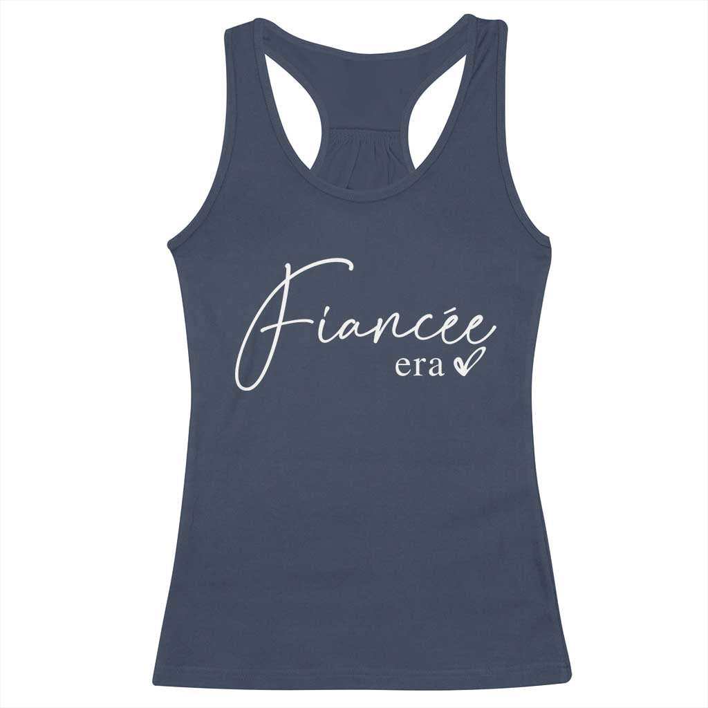 Fiancee Era Racerback Tank Top Engaged Bride Bachelorette Outfits TS10 Navy Print Your Wear
